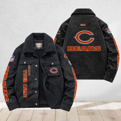 LIMITED EDITION - NEW CUSTOMIZED NFL26 CCB CHICAGO BEARS FLEECE JACKET