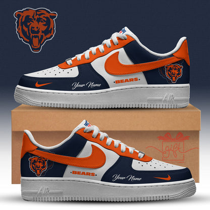 LIMITED EDITION - NEW CUSTOMIZED NFL26 CCB CHICAGO BEARS AF1 SNEAKERS