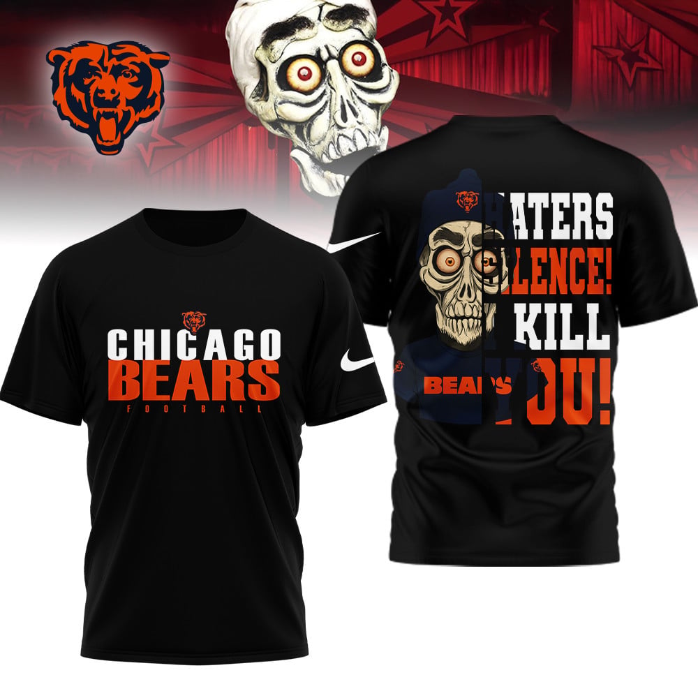 LIMITED EDITION - NEW CUSTOMIZED NFL26 CCB CHICAGO BEARS HATERS SILENCE I KILL YOU SHIRT