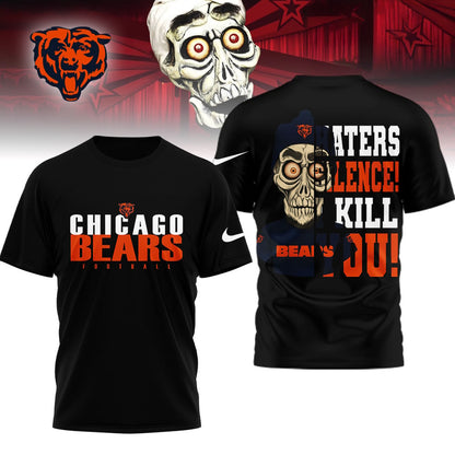 LIMITED EDITION - NEW CUSTOMIZED NFL26 CCB CHICAGO BEARS HATERS SILENCE I KILL YOU SHIRT