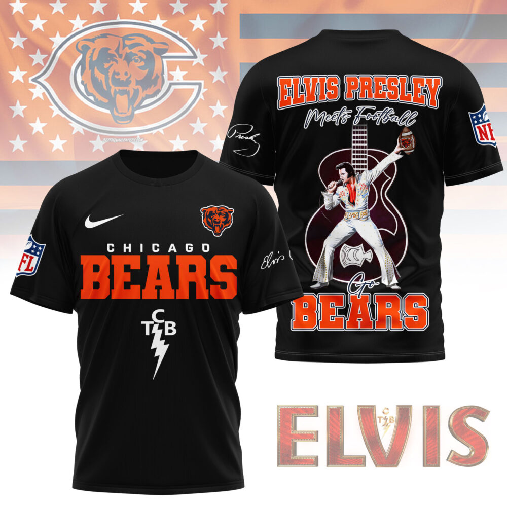 LIMITED EDITION - NEW CUSTOMIZED NFL26 CCB CHICAGO BEARS X ELVIS PRESLEY FAN 3D SHIRT