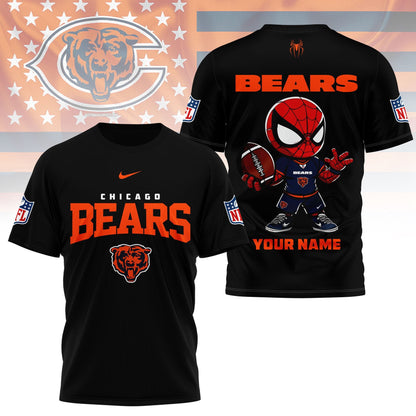LIMITED EDITION - NEW CUSTOMIZED NFL26 CCB CHICAGO BEARS SPIDER HERO 3D SHIRT