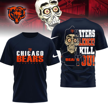 LIMITED EDITION - NEW CUSTOMIZED NFL26 CCB CHICAGO BEARS HATERS SILENCE I KILL YOU SHIRT