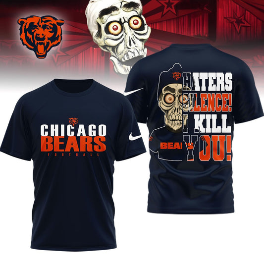 LIMITED EDITION - NEW CUSTOMIZED NFL26 CCB CHICAGO BEARS HATERS SILENCE I KILL YOU SHIRT