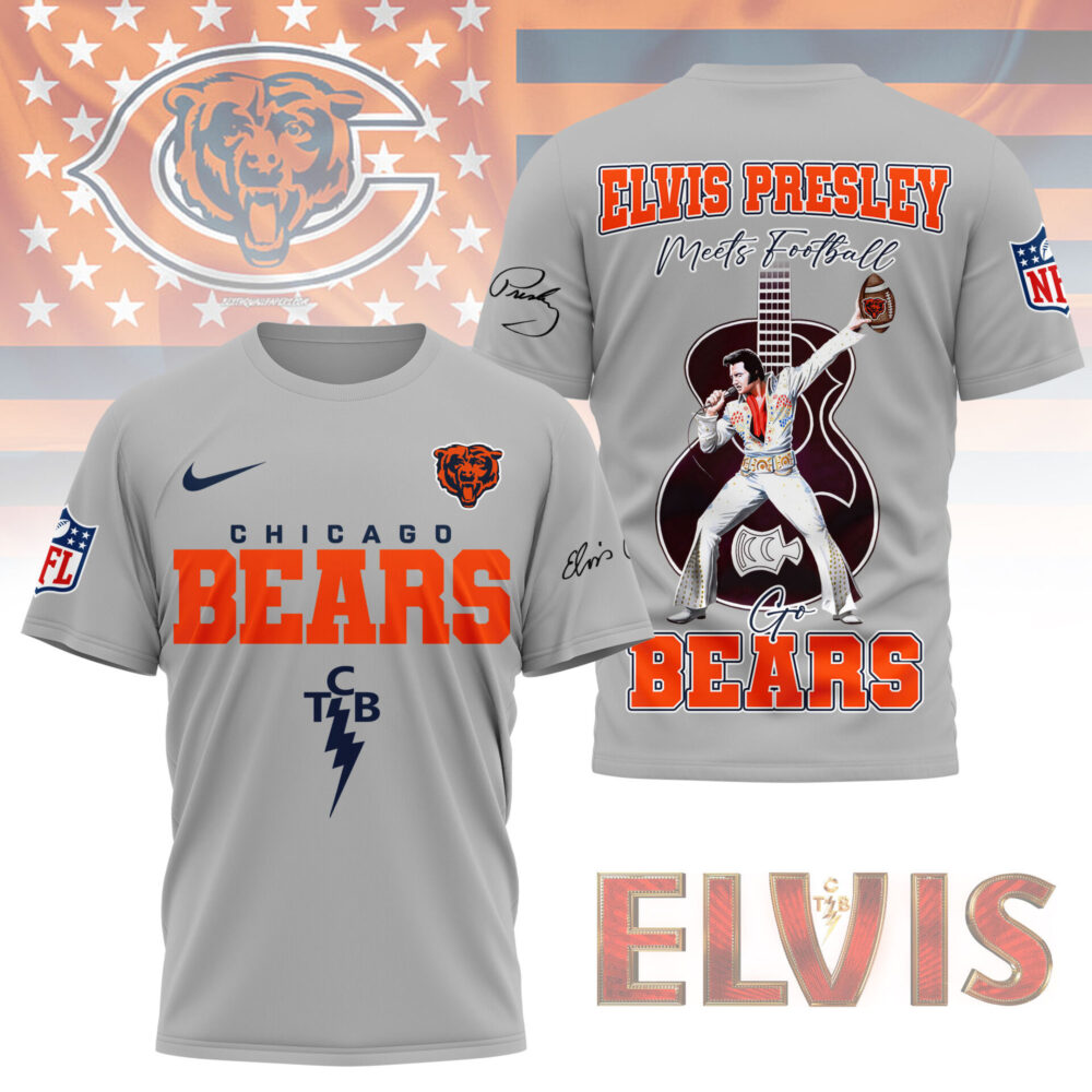 LIMITED EDITION - NEW CUSTOMIZED NFL26 CCB CHICAGO BEARS X ELVIS PRESLEY FAN 3D SHIRT