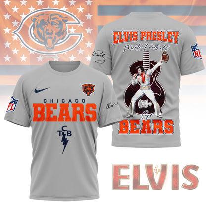 LIMITED EDITION - NEW CUSTOMIZED NFL26 CCB CHICAGO BEARS X ELVIS PRESLEY FAN 3D SHIRT