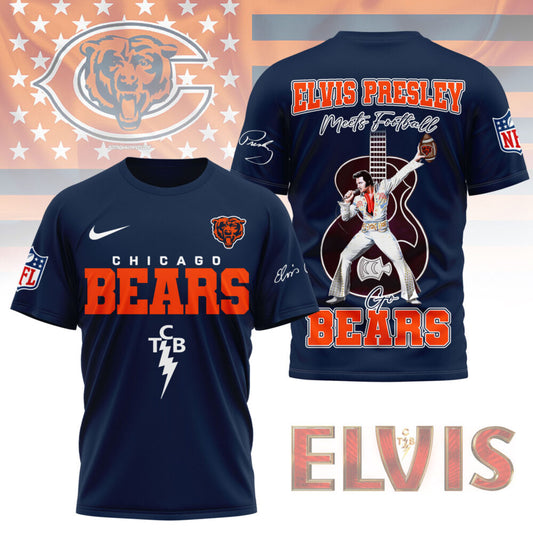 LIMITED EDITION - NEW CUSTOMIZED NFL26 CCB CHICAGO BEARS X ELVIS PRESLEY FAN 3D SHIRT