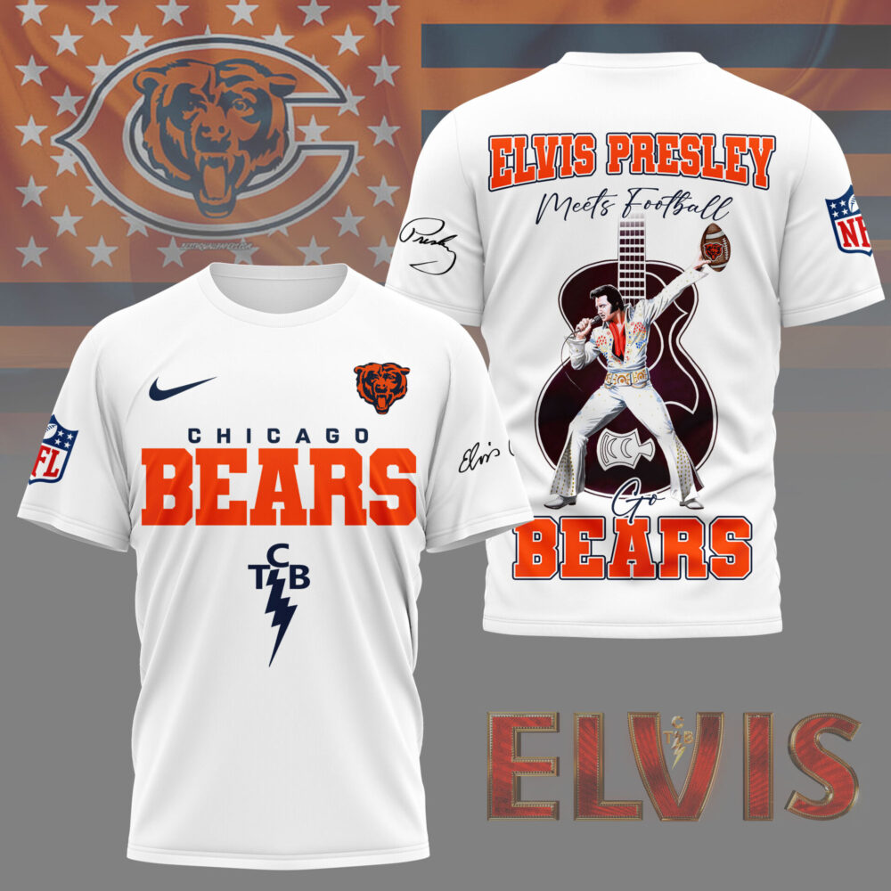 LIMITED EDITION - NEW CUSTOMIZED NFL26 CCB CHICAGO BEARS X ELVIS PRESLEY FAN 3D SHIRT