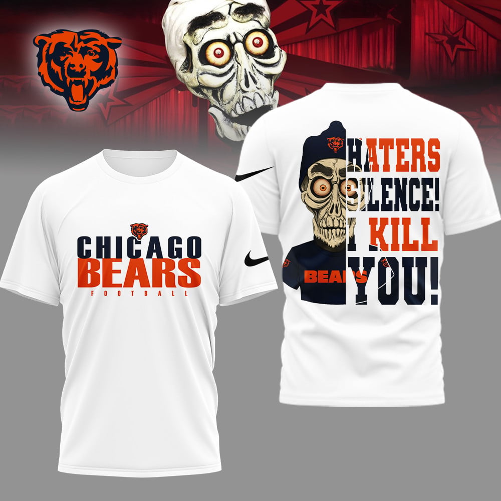 LIMITED EDITION - NEW CUSTOMIZED NFL26 CCB CHICAGO BEARS HATERS SILENCE I KILL YOU SHIRT