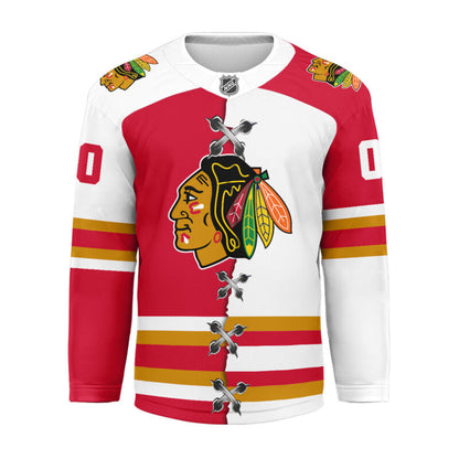 LIMITED EDITION - NEW CUSTOMIZED NHL08 CC BLACKHAWKS UNISEX HOCKEY JERSEY