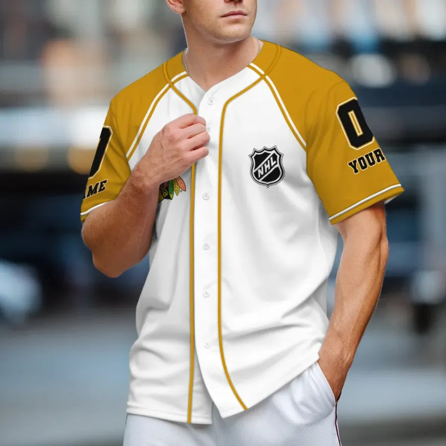 LIMITED EDITION - NEW CUSTOMIZED NHL08 CC BLACKHAWKS BASEBALL JERSEY
