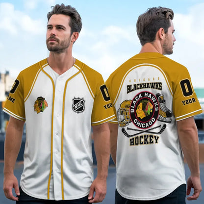 LIMITED EDITION - NEW CUSTOMIZED NHL08 CC BLACKHAWKS BASEBALL JERSEY