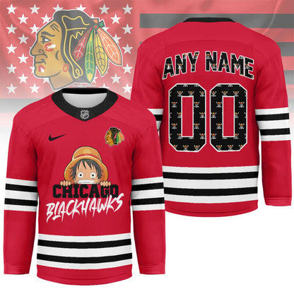 LIMITED EDITION - NEW CUSTOMIZED NHL08 CC BLACKHAWKS UNISEX HOCKEY JERSEY