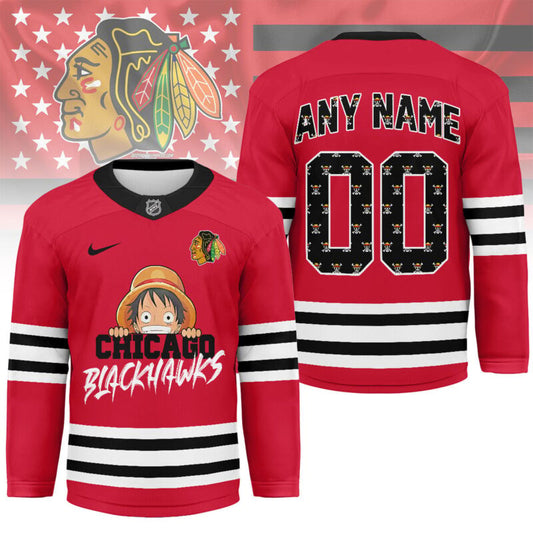 LIMITED EDITION - NEW CUSTOMIZED NHL08 CC BLACKHAWKS UNISEX HOCKEY JERSEY