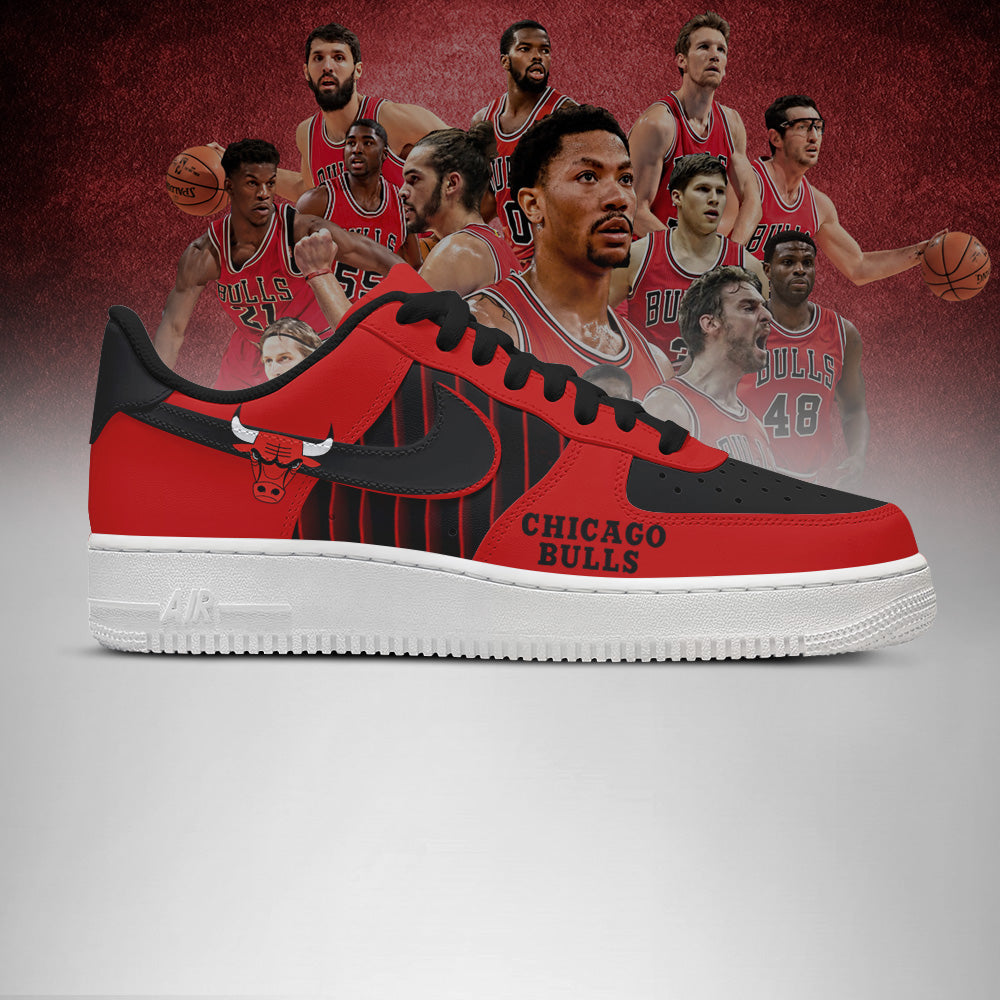 LIMITED EDITION - NEW CUSTOMIZED NBA19 CH BULLS AF1 SHOES