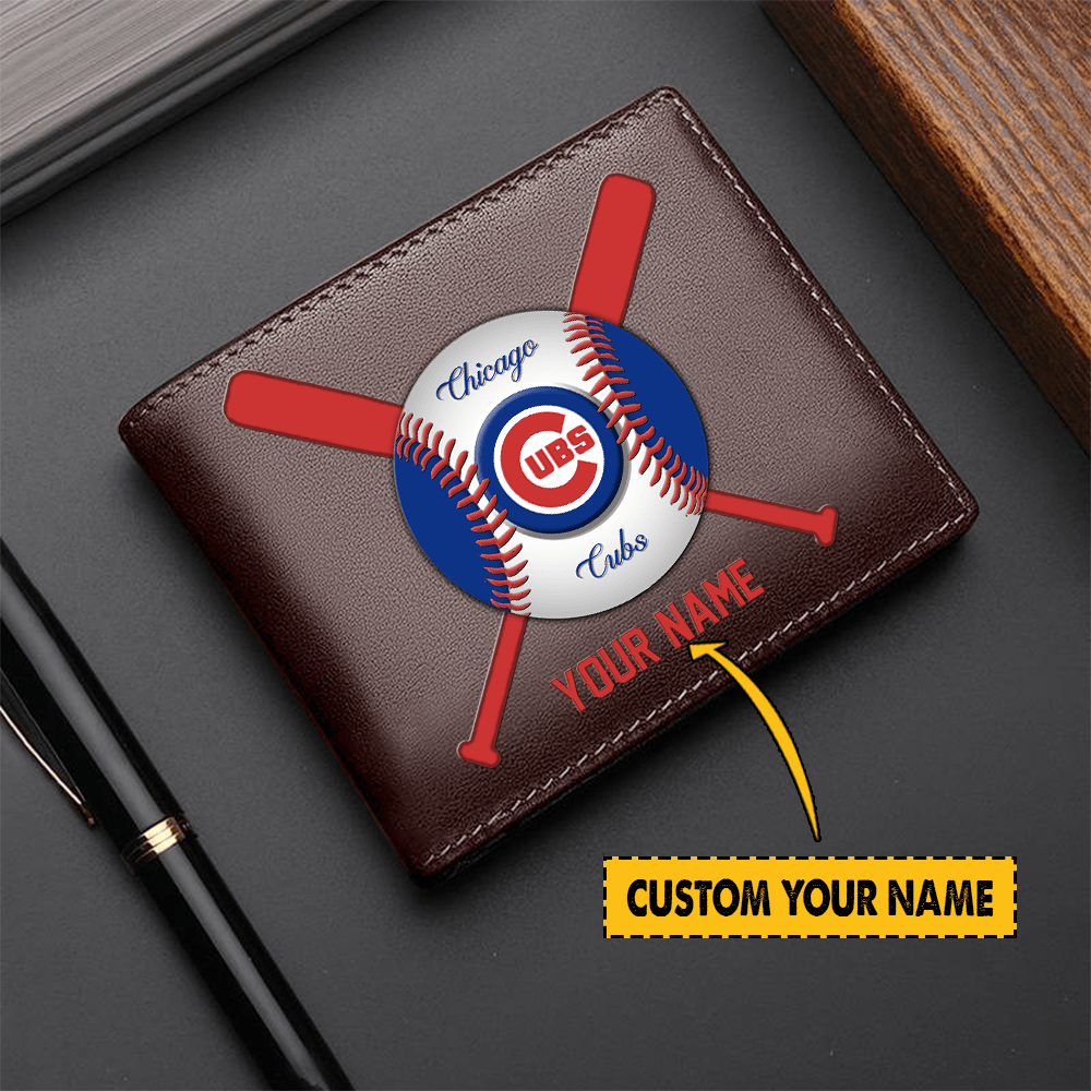 LIMITED EDITION - NEW CUSTOMIZED MLB04 CH CUBS LEATHER WALLET