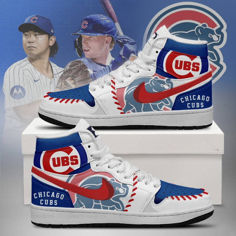 LIMITED EDITION - NEW CUSTOMIZED MLB04 CH CUBS AIR JORDAN SNEAKERS