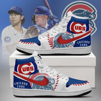 LIMITED EDITION - NEW CUSTOMIZED MLB04 CH CUBS AIR JORDAN SNEAKERS