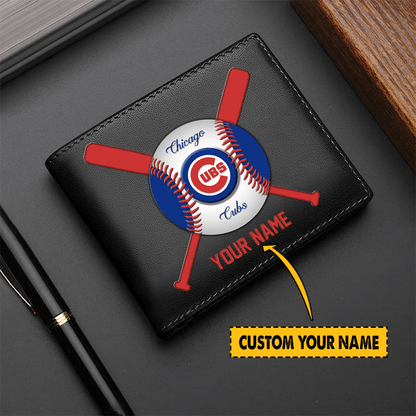LIMITED EDITION - NEW CUSTOMIZED MLB04 CH CUBS LEATHER WALLET
