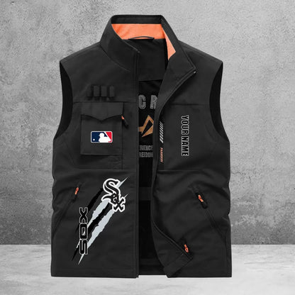 LIMITED EDITION - NEW CUSTOMIZED MLB26 CWS CHICAGO WHITE SOX SLEEVELESS VEST