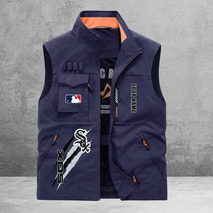 LIMITED EDITION - NEW CUSTOMIZED MLB26 CWS CHICAGO WHITE SOX SLEEVELESS VEST