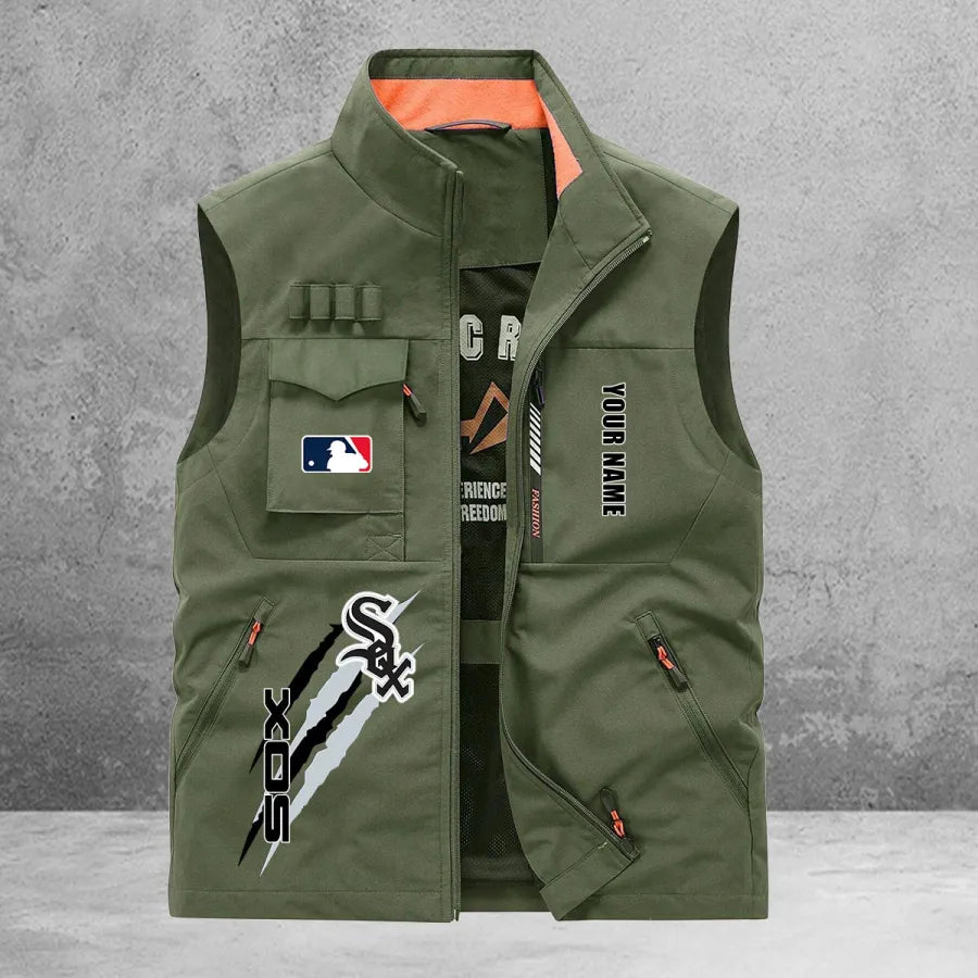 LIMITED EDITION - NEW CUSTOMIZED MLB26 CWS CHICAGO WHITE SOX SLEEVELESS VEST
