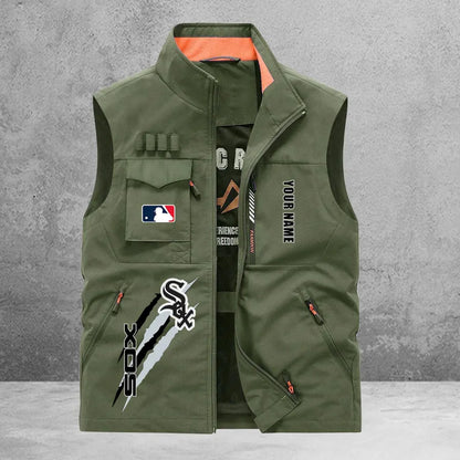 LIMITED EDITION - NEW CUSTOMIZED MLB26 CWS CHICAGO WHITE SOX SLEEVELESS VEST