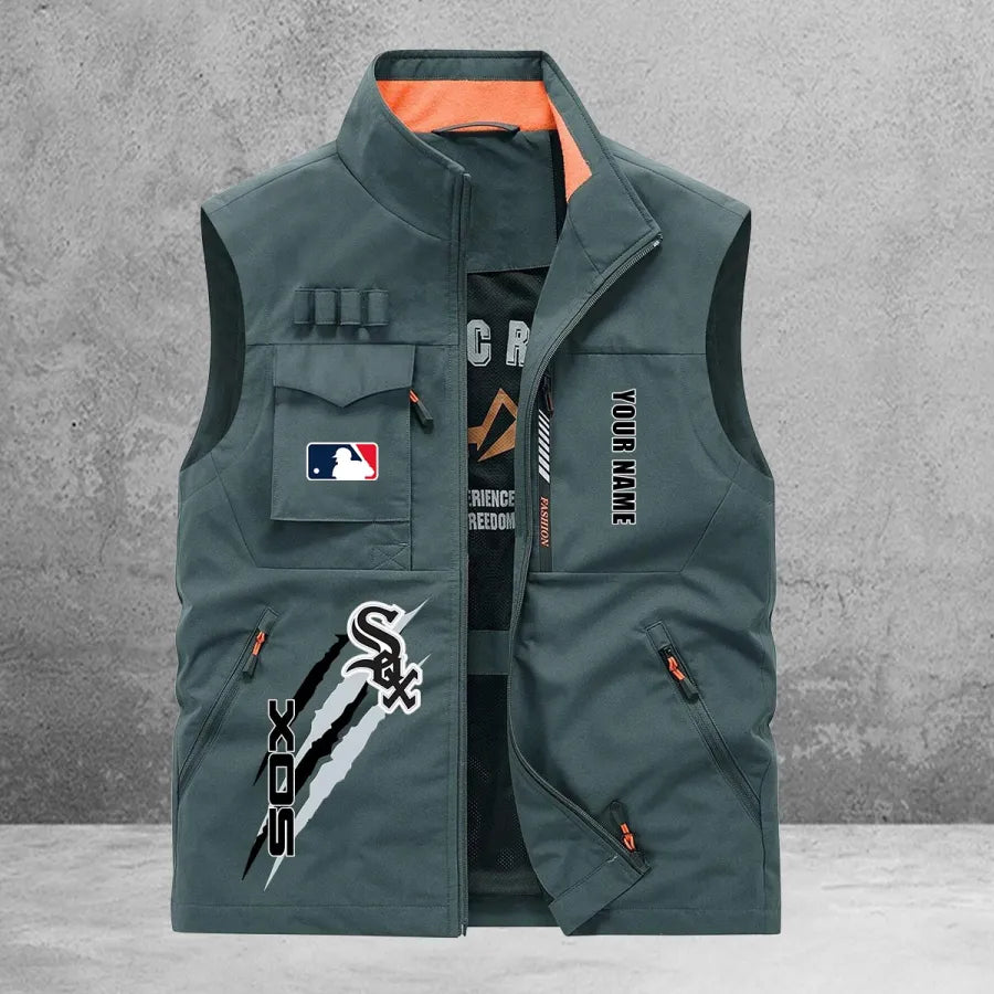 LIMITED EDITION - NEW CUSTOMIZED MLB26 CWS CHICAGO WHITE SOX SLEEVELESS VEST