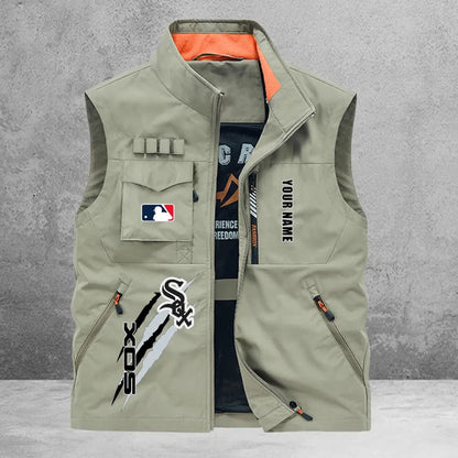 LIMITED EDITION - NEW CUSTOMIZED MLB26 CWS CHICAGO WHITE SOX SLEEVELESS VEST