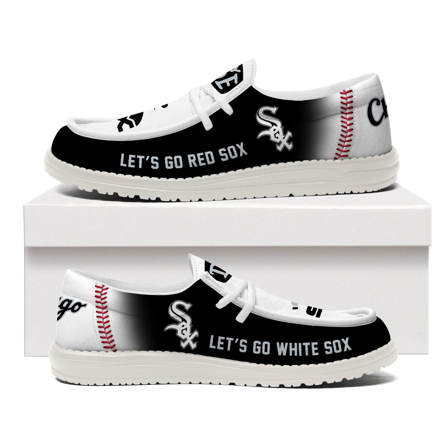 LIMITED EDITION - NEW CUSTOMIZED MLB26 CW SOX LOAFER SHOES