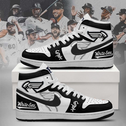 LIMITED EDITION - NEW CUSTOMIZED MLB26 CW SOX AIR JORDAN SNEAKERS