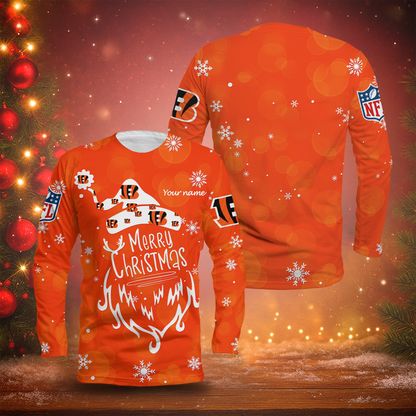 LIMITED EDITION - NEW CUSTOMIZED NFL16 CCB CINCINNATI BENGALS LONG SLEEVED T-SHIRT