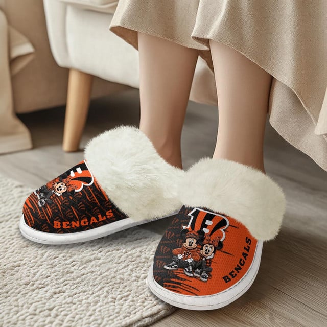 LIMITED EDITION - NEW CUSTOMIZED NFL16 CCB CINCINNATI BENGALS COTTON SLIPPERS