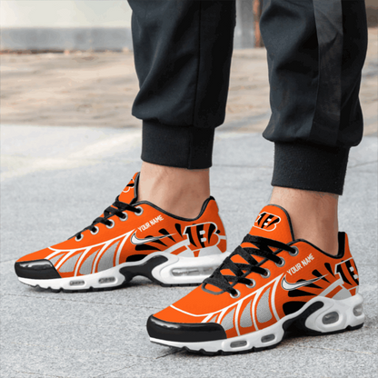 LIMITED EDITION - NEW CUSTOMIZED NFL16 CCB CINCINNATI BENGALS UNISEX AIR MAX PLUS SNEAKERS