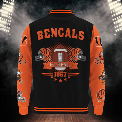 LIMITED EDITION - NEW CUSTOMIZED NFL16 CCB CINCINNATI BENGALS BASEBALL JACKET