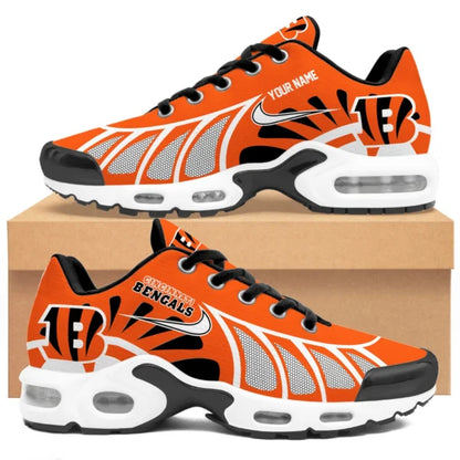 LIMITED EDITION - NEW CUSTOMIZED NFL16 CCB CINCINNATI BENGALS UNISEX AIR MAX PLUS SNEAKERS