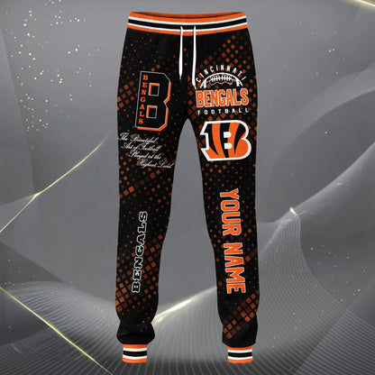 LIMITED EDITION - NEW CUSTOMIZED NFL16 CCB CINCINNATI BENGALS SATIN VARSITY JACKET & LONG PANTS