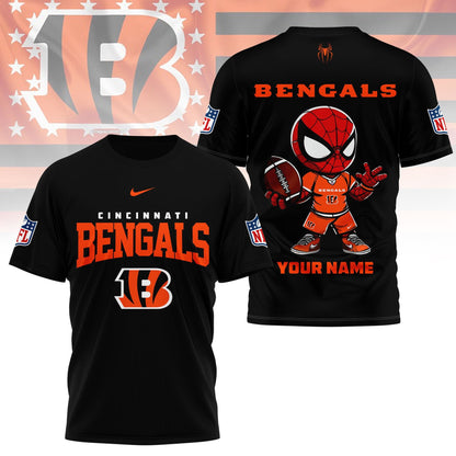 LIMITED EDITION - NEW CUSTOMIZED NFL16 CCB CINCINNATI BENGALS SPIDER HERO 3D SHIRT