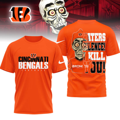 LIMITED EDITION - NEW CUSTOMIZED NFL16 CCB CINCINNATI BENGALS HATERS SILENCE I KILL YOU SHIRT