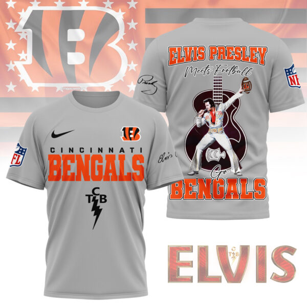 LIMITED EDITION - NEW CUSTOMIZED NFL16 CCB CINCINNATI BENGALS X ELVIS PRESLEY FAN 3D SHIRT