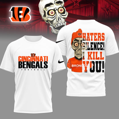 LIMITED EDITION - NEW CUSTOMIZED NFL16 CCB CINCINNATI BENGALS HATERS SILENCE I KILL YOU SHIRT