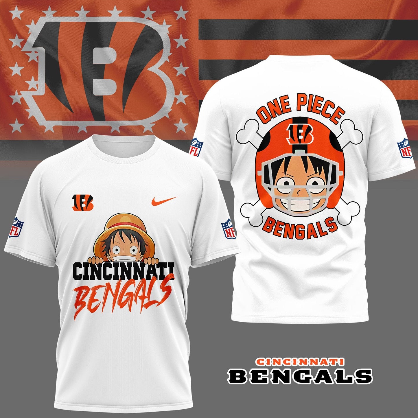 LIMITED EDITION - NEW CUSTOMIZED NFL16 CCB CINCINNATI BENGALS ONE PIECE FAN 3D SHIRT