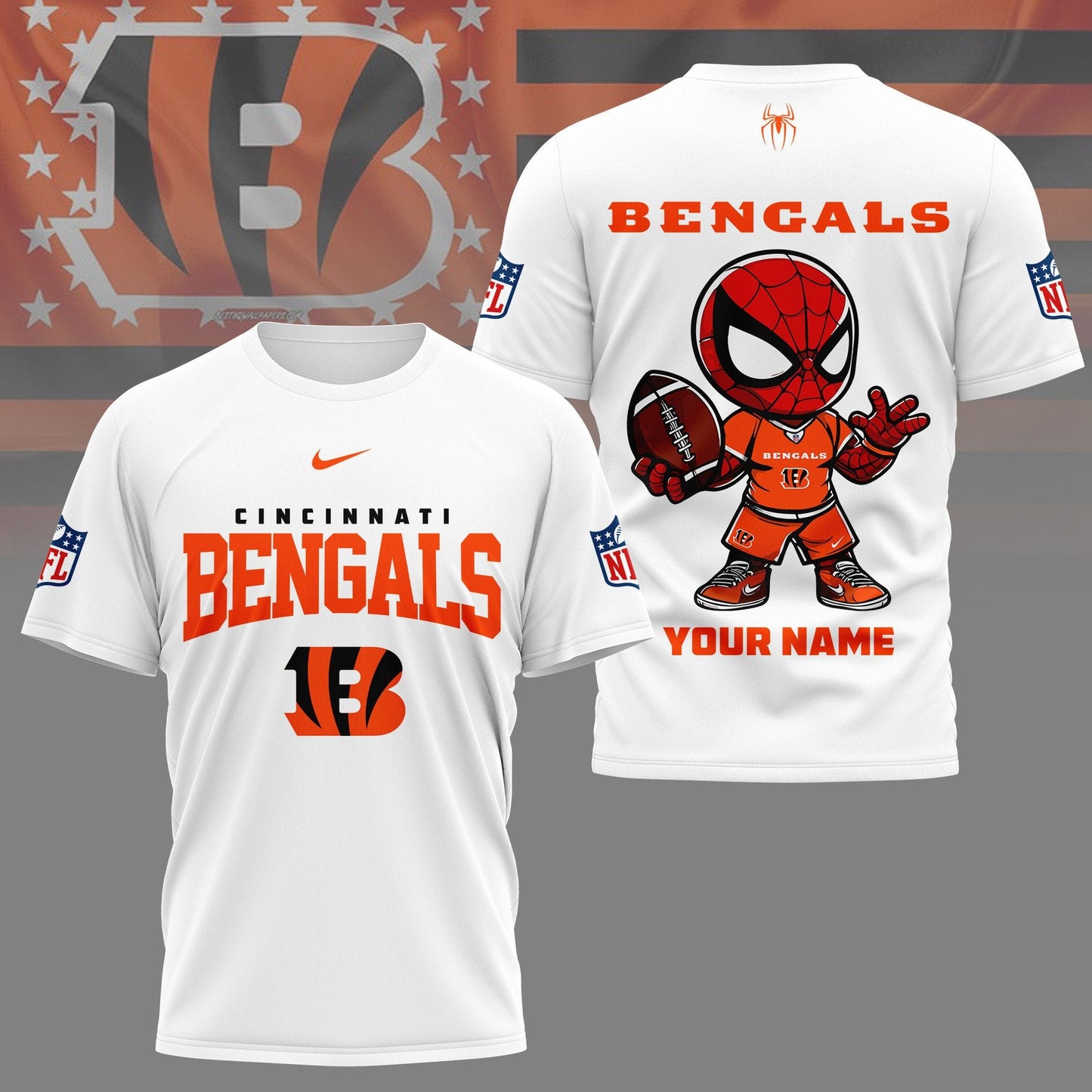 LIMITED EDITION - NEW CUSTOMIZED NFL16 CCB CINCINNATI BENGALS SPIDER HERO 3D SHIRT