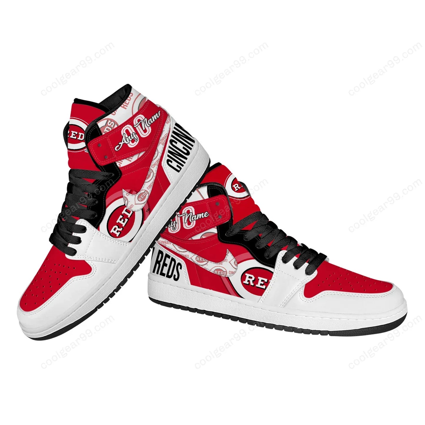 LIMITED EDITION - NEW CUSTOMIZED MLB05 CC REDS AIR JORDAN SNEAKERS