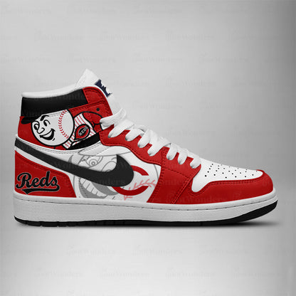 LIMITED EDITION - NEW CUSTOMIZED MLB05 CC REDS AIR JORDAN SNEAKERS