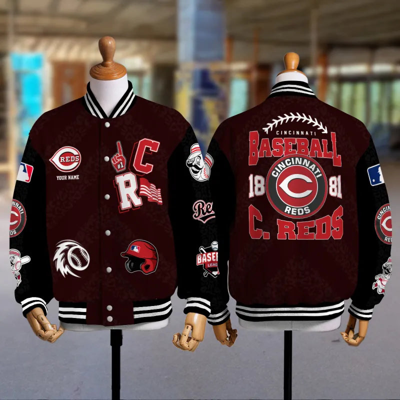 LIMITED EDITION - NEW CUSTOMIZED MLB05 CRS CINCINNATI REDS UNISEX T-SHIRT, POLO, HOODIE & JACKETS