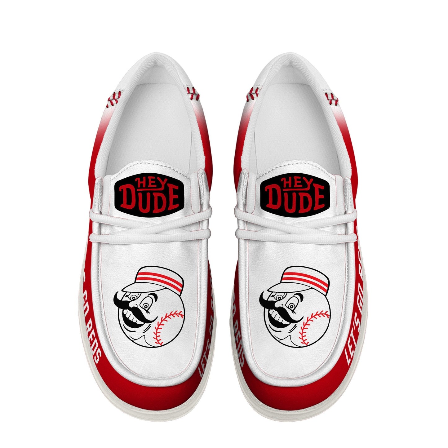 LIMITED EDITION - NEW CUSTOMIZED MLB05 CC REDS LOAFER SHOES