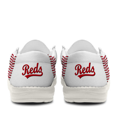 LIMITED EDITION - NEW CUSTOMIZED MLB05 CC REDS LOAFER SHOES