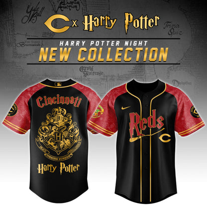 LIMITED EDITION - NEW CUSTOMIZED MLB05 CC REDS x HARRY POTTER BASEBALL JERSEY & CAP