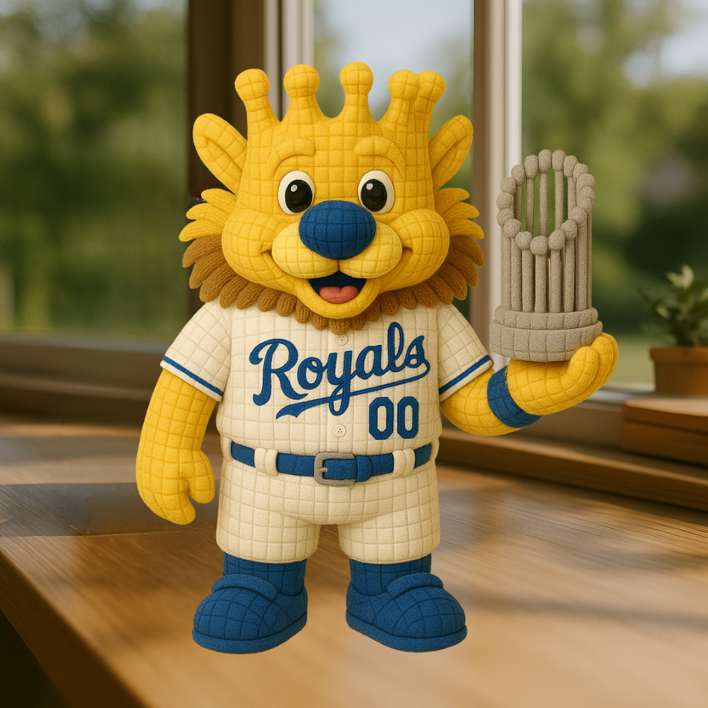 LIMITED EDITION - MLB 19 KCR KANSAS CITY ROYALS HANDMADE CROCHET